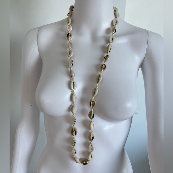 Zara Jewelry - Boho Cowrie Shell Long Necklace Beach Summer Statement